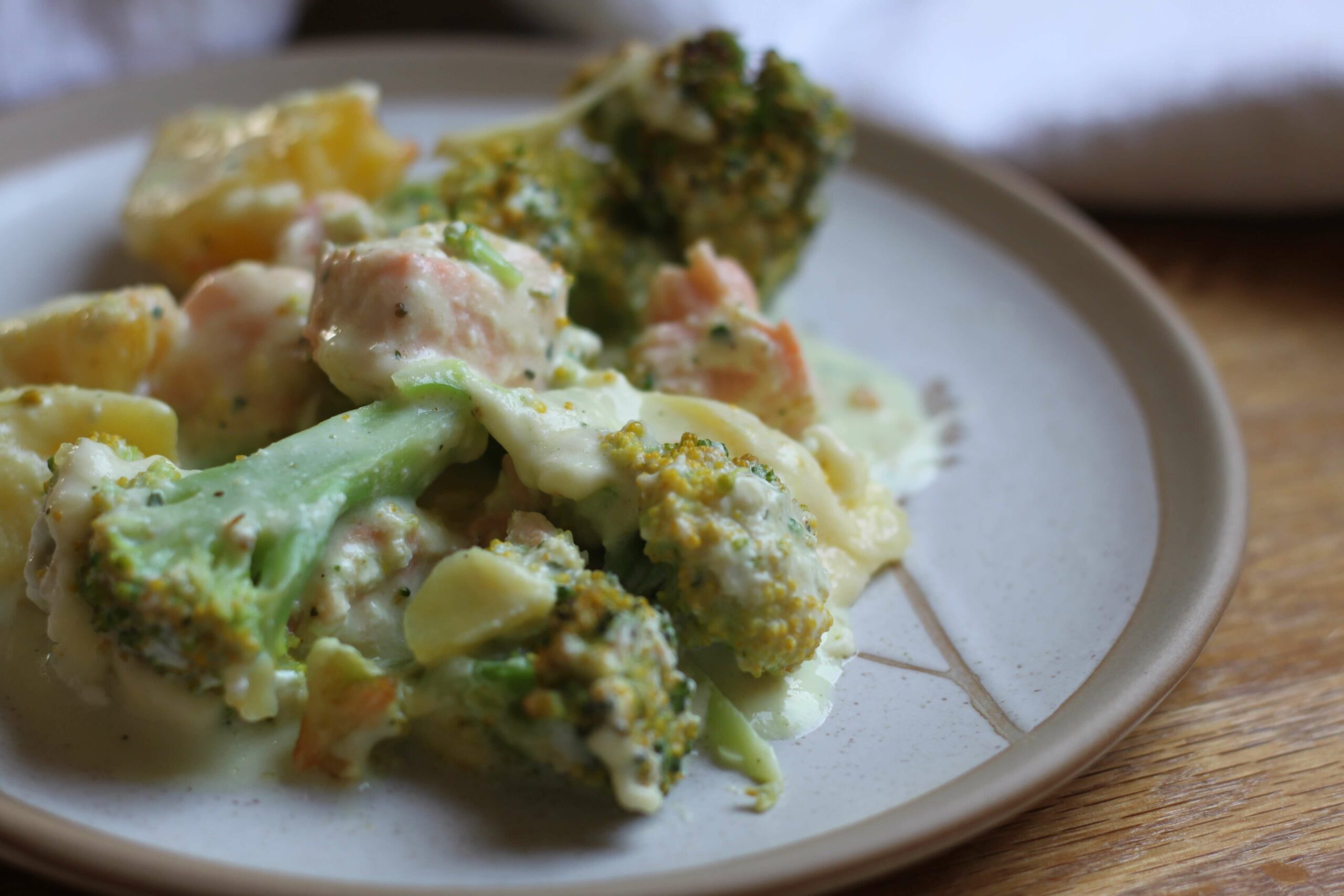 Brokkoli-Kartoffel-Lachs-Auflauf - Beikost Familienkost